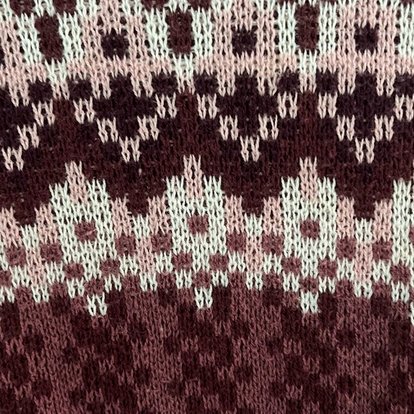 Aeropostale Maroon and Pink Patterned Sweater - Picture 4 of 5